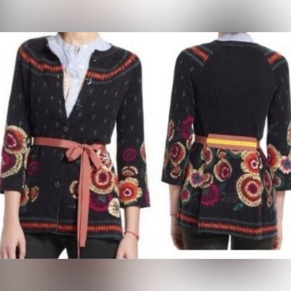 Anthropologie Sparrow Floral Beaucaire Cardigan